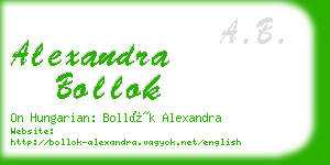 alexandra bollok business card